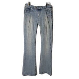 REVOLT Distressed Denim Bootcut Flare Jeans Juniors Size 7